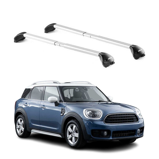 Dachträger für Mini Countryman F60 2017-2023 5 tür 100kg Alu Silber 2x ABE OMAC DE