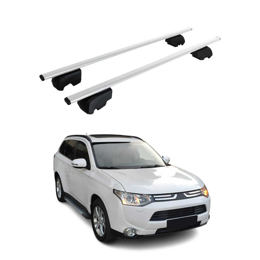 Dachträger Grundträger für Mitsubishi Outlander 2012-2020 Metall Silber ABE 2x OMAC DE