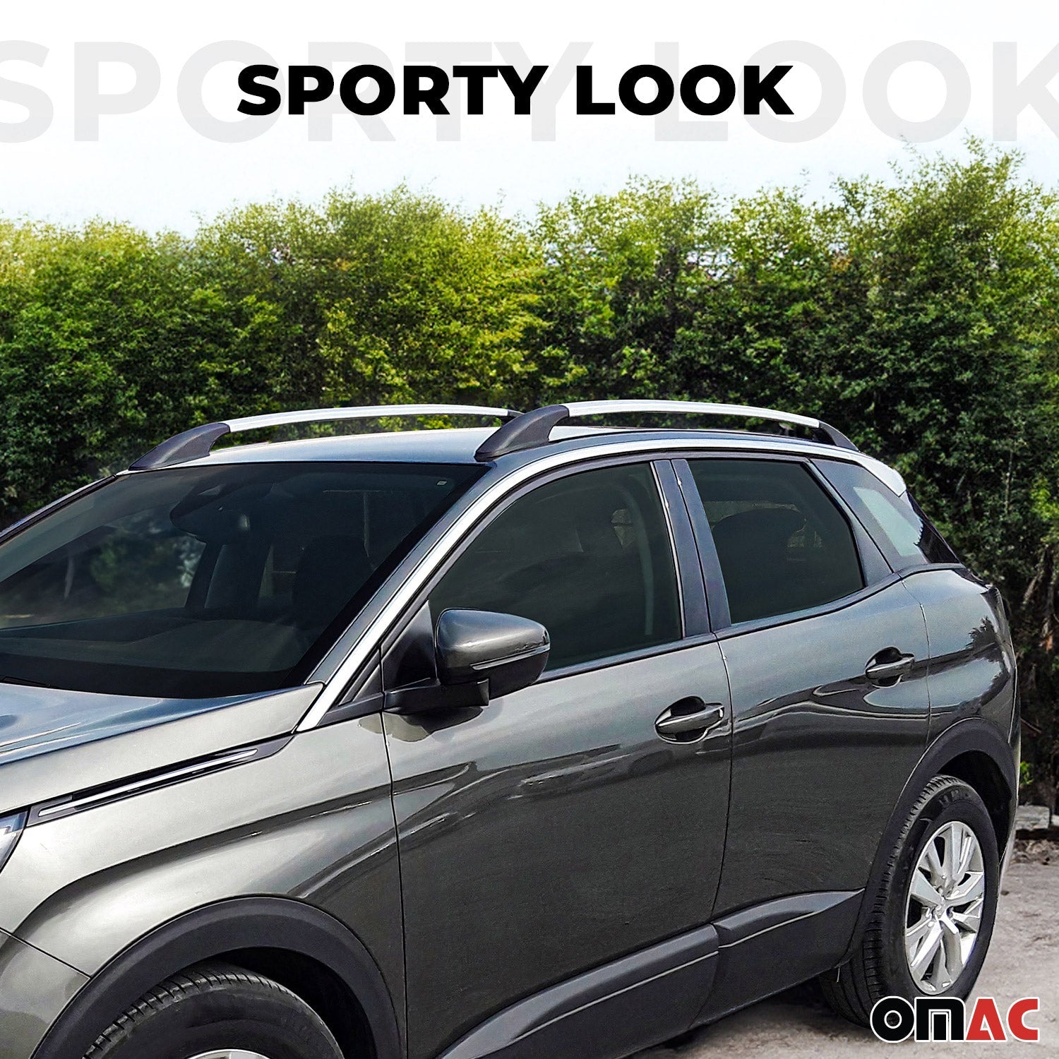 Aluminium Dachreling Relingträger für Citroen C3 Aircross 2017-2024 Silber 2x OMAC DE
