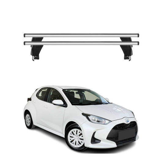 Menabo Dachträger Grundträger für Toyota Yaris 2020-2025 Alu Grau 2tlg OMAC DE