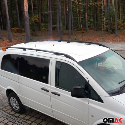 Dachreling Relingträger für VW Amarok 2022-2024 Double Cab Alu Schwarz 2 tlg OMAC DE