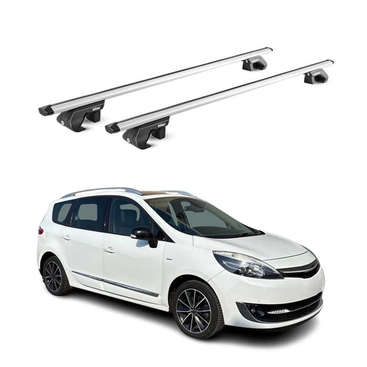 Dachträger für Renault Scenic mk3 / X-Mod 2009-2016 90kg Alu Silber 2x ABE OMAC DE