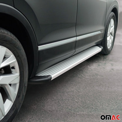 Trittbretter Seitenschweller für VW Tiguan mk3 2024-2025 Aluminium Grau 2tlg