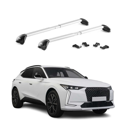 Dachträger Grundtäger für DS 4 Cross 2021-2025 100kg Aluminium Silber 2 tlg ABE OMAC DE