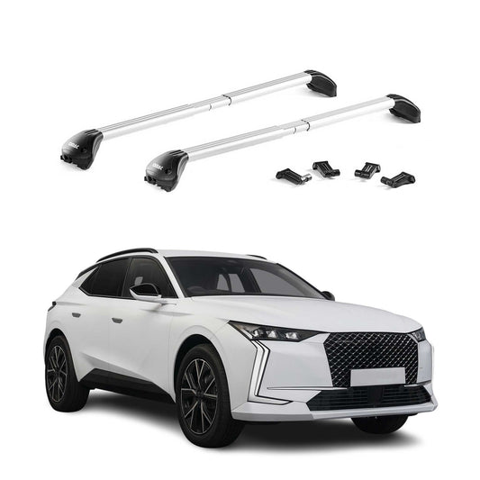 Dachträger Grundtäger für DS 4 Cross 2021-2025 100kg Aluminium Silber 2 tlg ABE OMAC DE