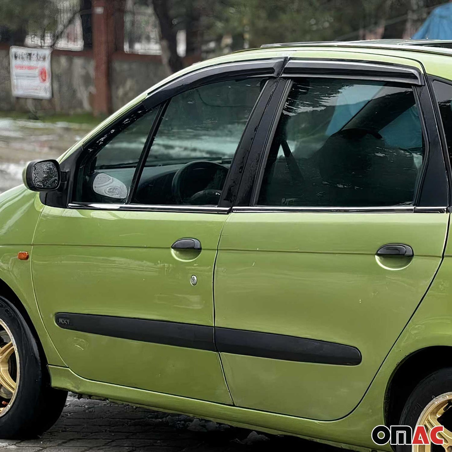 Fensterleisten Zierleisten für Renault Scenic 1999-2003 Edelstahl Chrom OMAC DE