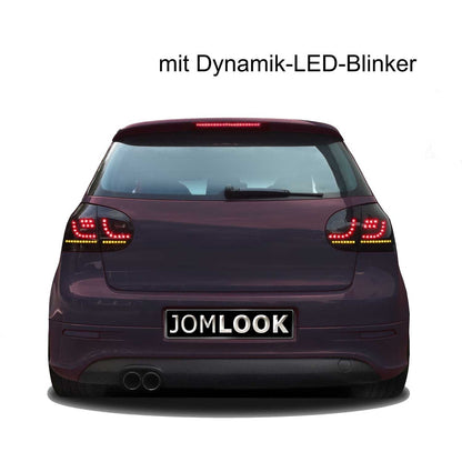 JOM LED Rückleuchten für VW Golf MK5 2003-2008 mit Dynamik-Blinker schwarz 4tlg OMAC DE