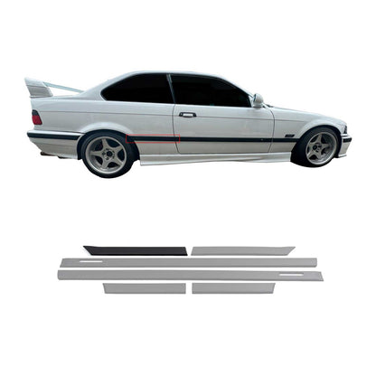 JOM Seitenleisten Türleisten für BMW 3er E36 Coupe Cabrio schwarz 6tlg OMAC DE