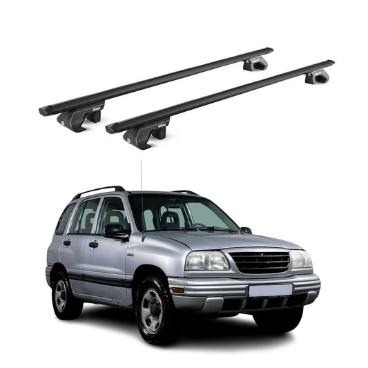 Dachträger Grundtäger für Suzuki Vitara mk2 1998-2005 5 tür 90kg Alu Schwarz ABE OMAC DE