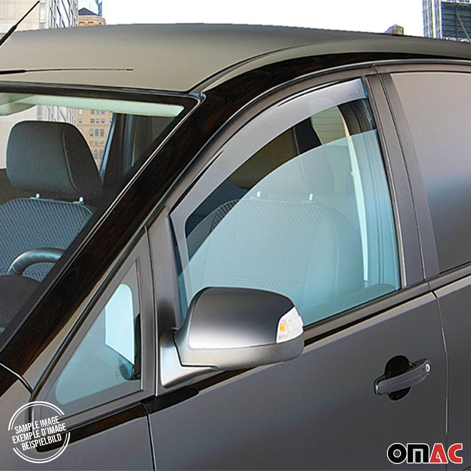 Motorhaube Deflektor Windabweiser Regenabweiser Set für Audi Q7 4L 2006-2015 OMAC DE