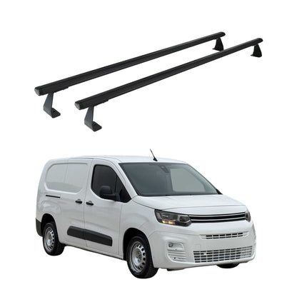 Dachträger Grundtäger für Citroen Berlingo 2018-2025 75kg Alu Schwarz 2 tlg OMAC DE