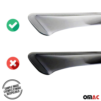 Windabweiser Regenabweiser für Toyota Corolla 1997-2002 Acryl Dunkel 2tlg