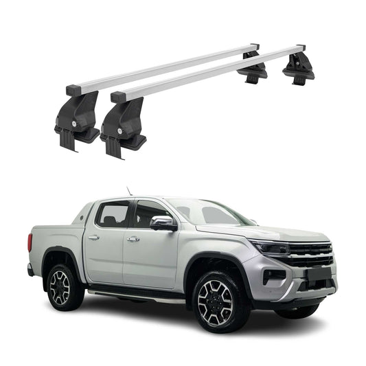 Menabo Dachträger Grundträger für VW Amarok mk2 2022-2025 Stahl Grau 2tlg OMAC DE