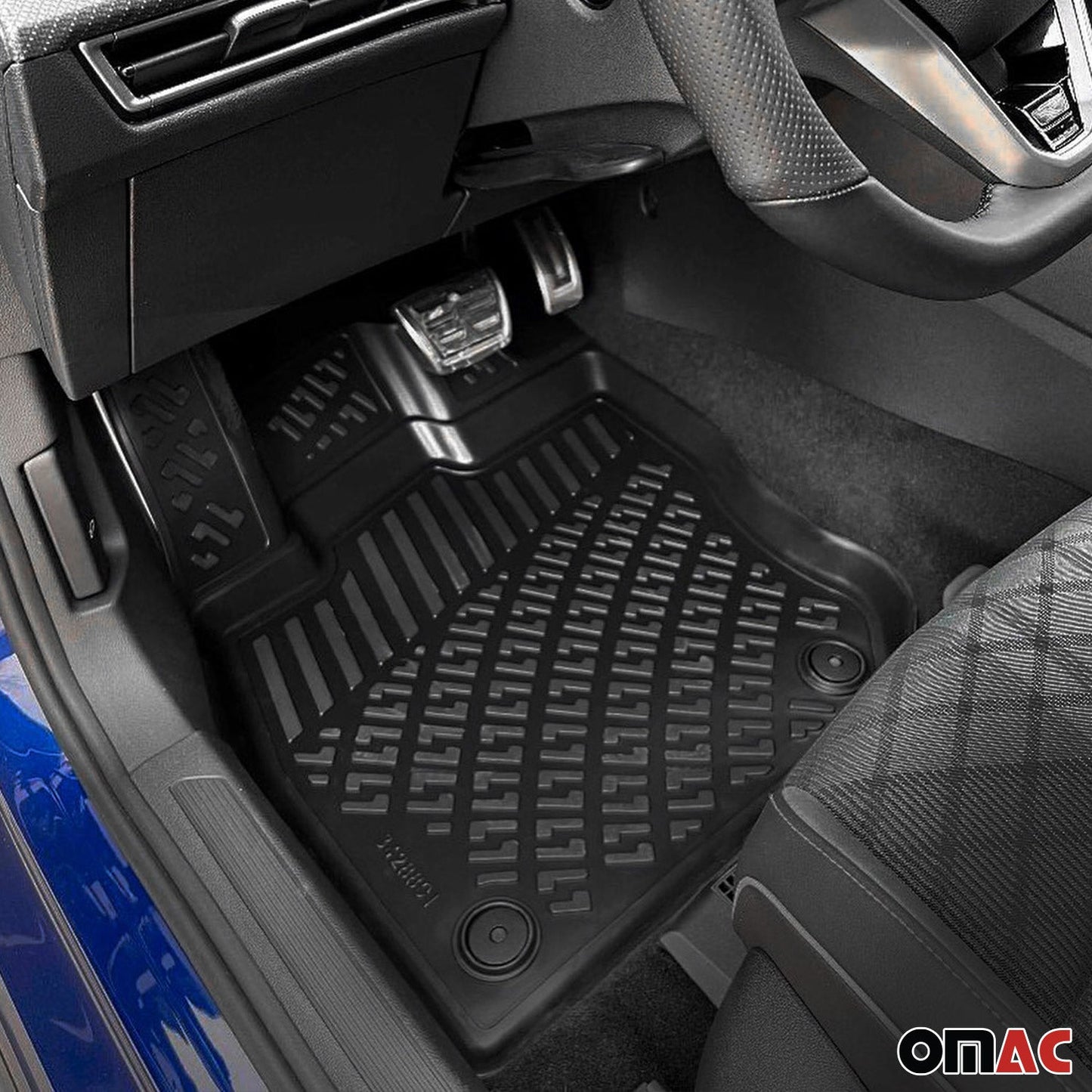1989-1995 Mercedes E Klasse W124 Fußmatten Zuschneidbar TPE Schwarz 4 tlg