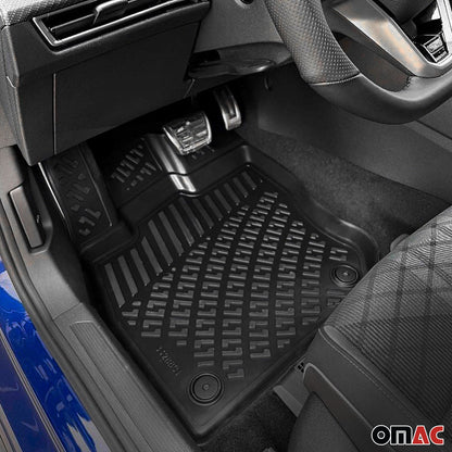1989-1995 Mercedes E Klasse W124 Fußmatten Zuschneidbar TPE Schwarz 4 tlg