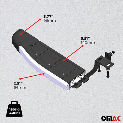 Trittbretter Schweller Seitenschweller für Mercedes Vito 1996-2003 L1/L2 Alu 2x OMAC DE