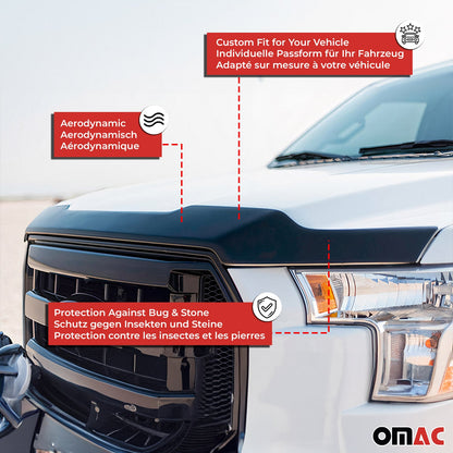 Motorhaube Deflektor Insekten Steinschlagschutz für Opel Vivaro 2014-2019 Dunkel OMAC DE