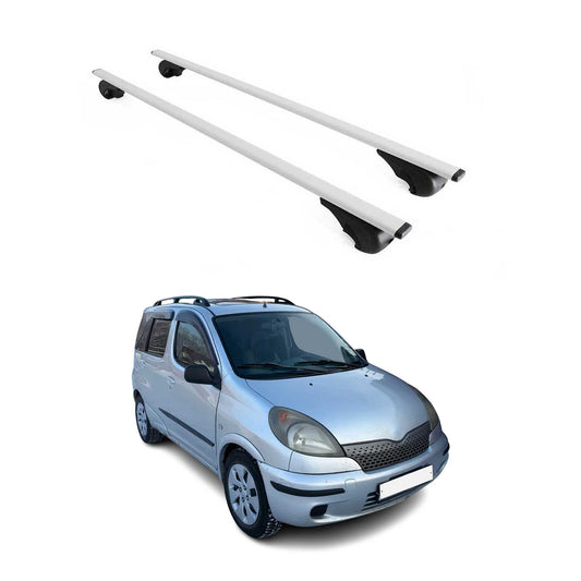 Dachträger Grundtäger für Toyota Yaris 1999-2005 75kg Metall Silber 2 tlg OMAC DE