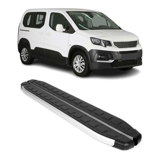 Trittbretter Schweller Seitenschweller für Peugeot Rifter 2019-2025 L1 Alu 2 tlg