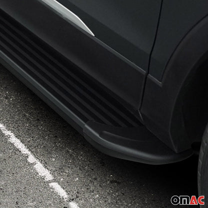 Trittbretter Seitenschweller für VW Touareg 3 2018-2025 Schwarz Alu 2x