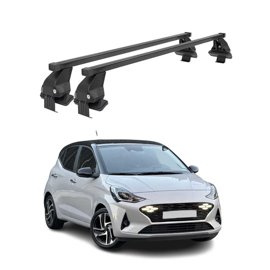 Menabo Dachträger Grundträger für Hyundai i10 III 2023-25 FL Stahl Schwarz 2tlg OMAC DE