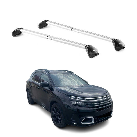 Dachträger für Citroen C5 Aircross 2018-2025 5 tür 100kg Alu Silber 2x ABE OMAC DE