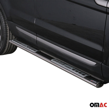 Edelstahl Seitenschweller Schwellerrohre für Range Rover Evoque 2011-2015 Silber OMAC DE