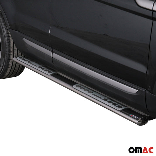 Edelstahl Seitenschweller Schwellerrohre für Range Rover Evoque 2011-2015 Silber OMAC DE