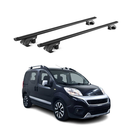 Dachträger für Fiat Fiorino Kurze Dachreling 2008-2020 5tür 90kg Alu ABE Schwarz OMAC DE