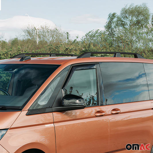 Dachreling Relingträger für VW T7 Multivan 2022-2025 Alu Schwarz L1 L2 2x OMAC DE