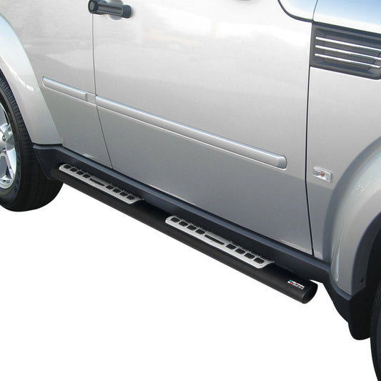 Edelstahl Seitenschweller Schwellerrohre für Dodge Nitro 2007-2012 Schwarz OMAC DE