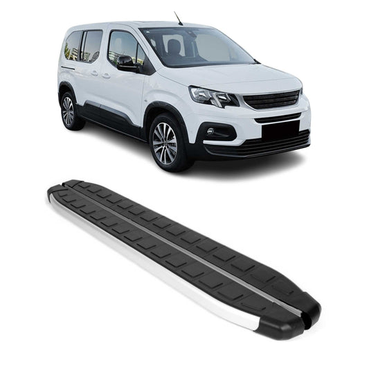 Trittbretter Schweller Seitenschweller für Peugeot Rifter 2019-2025 L2 Alu 2 tlg