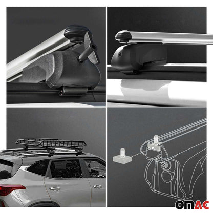 Dachträger Gepäckträger ABE für Lincoln Nautilus 2019-2023 Aluminium Silber OMAC DE