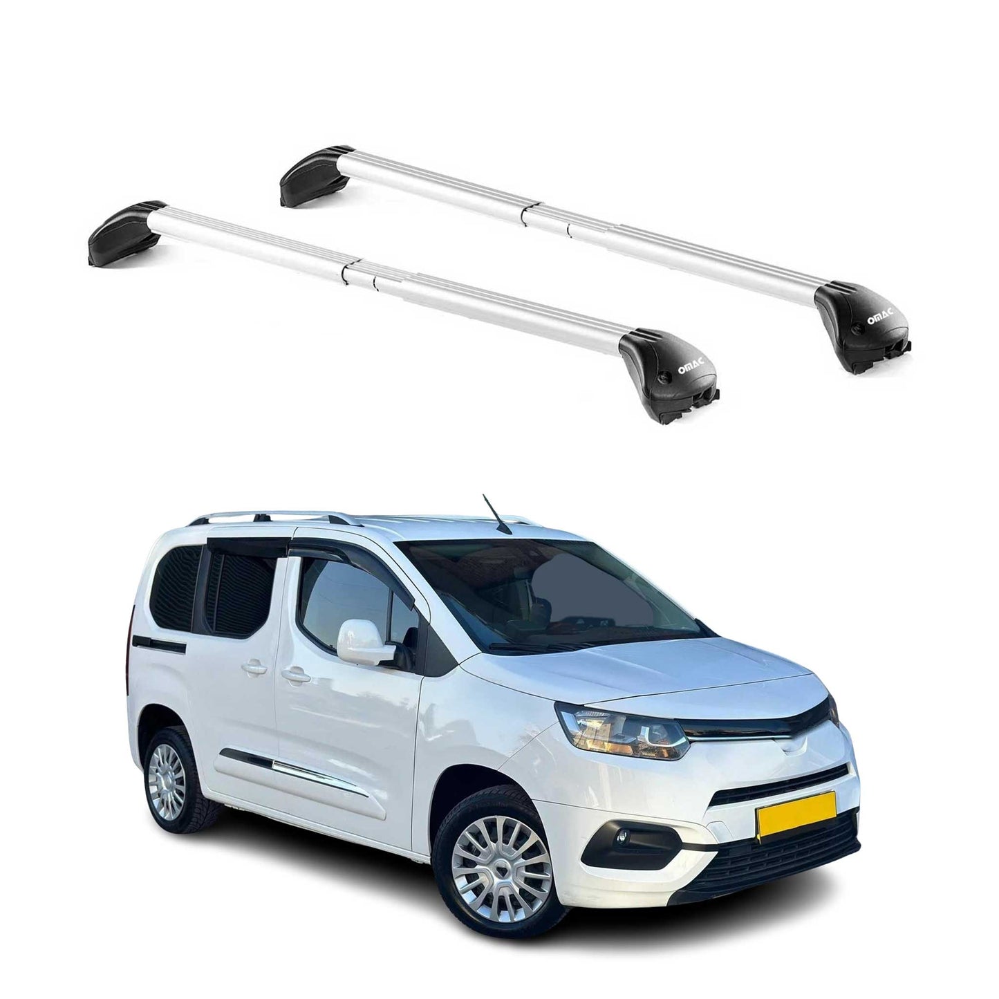 Dachträger für Toyota Proace City Verso 2019-2025 3-5 tür 100kg Alu ABE Silber OMAC DE
