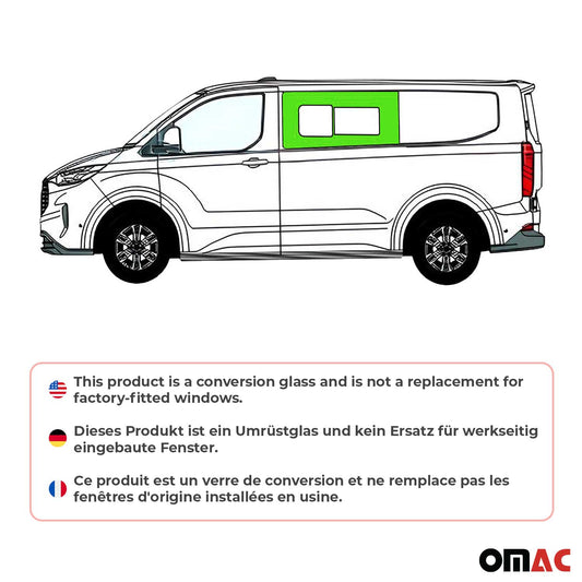 Seitenfenster Schiebetür  für Ford Transit Custom V710 2023-25 Vorne Links L1 L2 OMAC DE