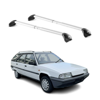 Dachträger Grundtäger für Citroen BX Kombi 1982-1995 5 tür 100kg Alu Grau 2x ABE OMAC DE
