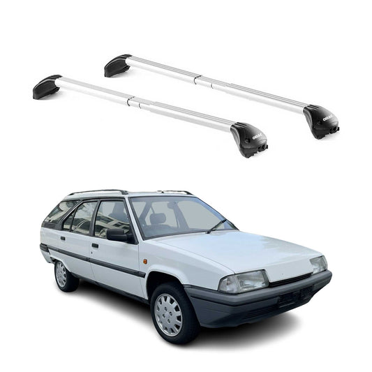 Dachträger Grundtäger für Citroen BX Kombi 1982-1995 5 tür 100kg Alu Grau 2x ABE OMAC DE
