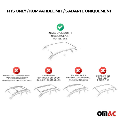 Menabo Dachträger Grundträger für VW Amarok mk2 2022-2025 Stahl Schwarz 2tlg OMAC DE