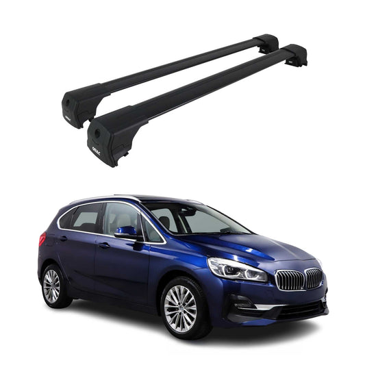 Dachträger Grundtäger für BMW 2 Active Tourer F45 2014-2021 75kg Alu Schwarz 2x OMAC DE