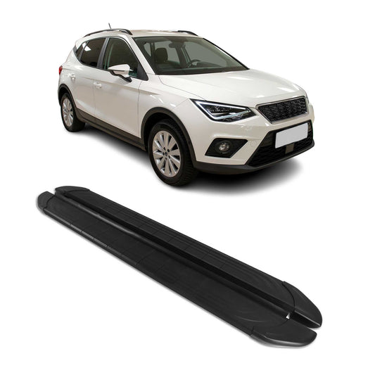 Seitenschweller Trittbretter für Seat Arona 2017-2025 Schwarz Aluminium 2 tlg OMAC DE