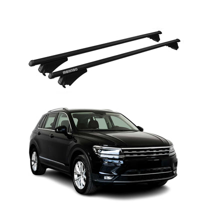 Menabo Dachträger Grundtäger für VW Tiguan mk2 2016-2020 Pre-FL 75kg Alu Schwarz OMAC DE