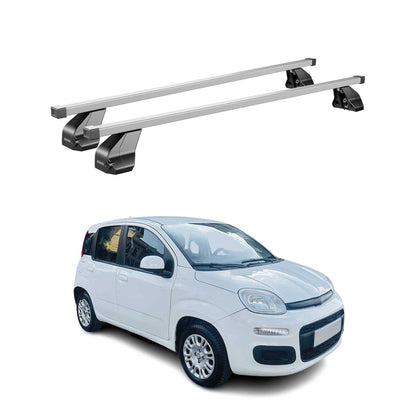 Menabo Stahl Dachträger Gepäckträger für Fiat Panda 2015-2025 Stahl Silber 2tlg OMAC DE