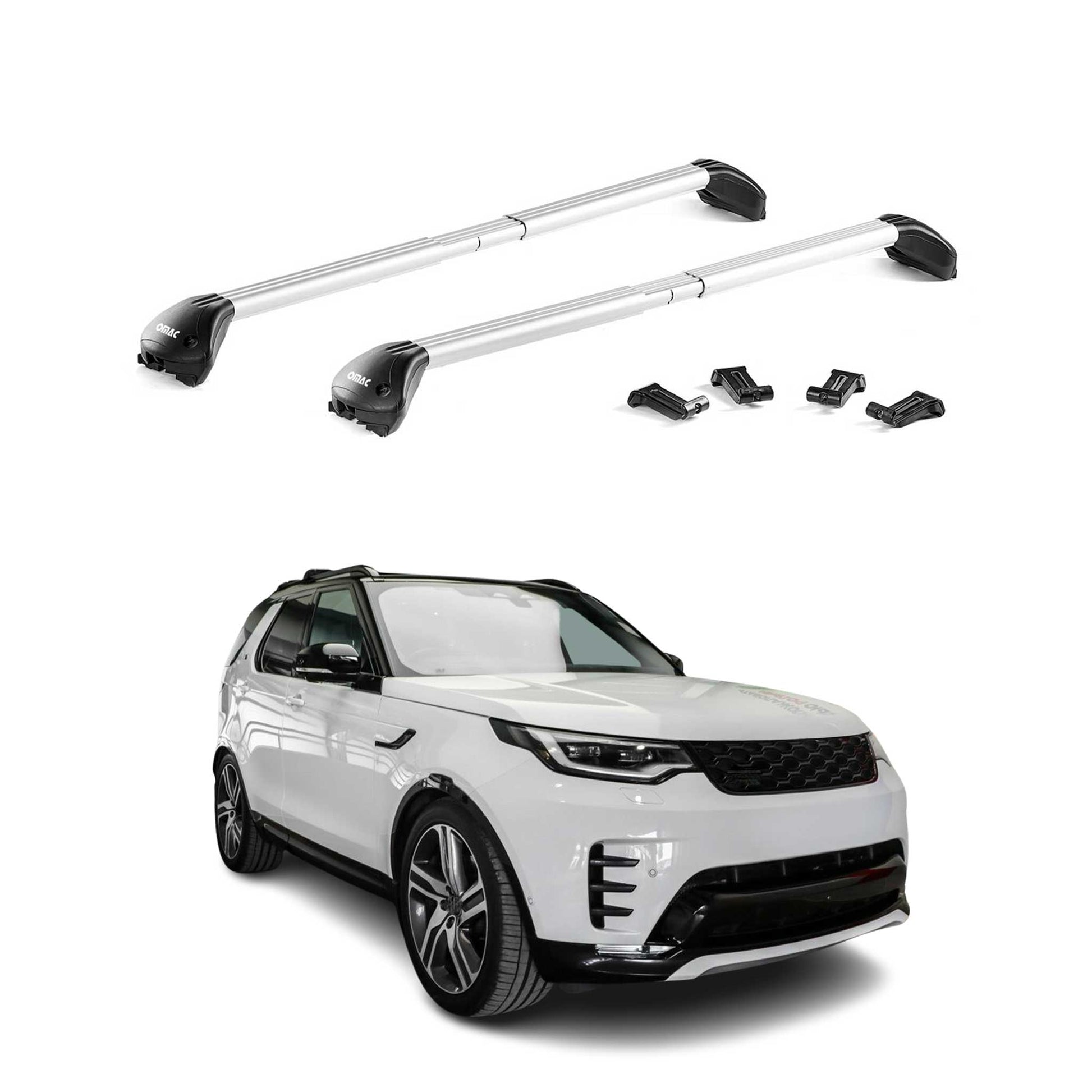 Dachträger Grundtäger für Land Rover Discovery 5 2017-2025 100kg Alu Grau 2x ABE OMAC DE