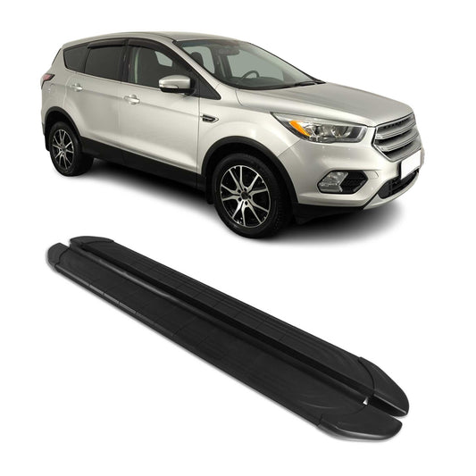 Seitenschweller Trittbretter für Ford Kuga St Line 2013-2020 Schwarz 2 tlg OMAC DE