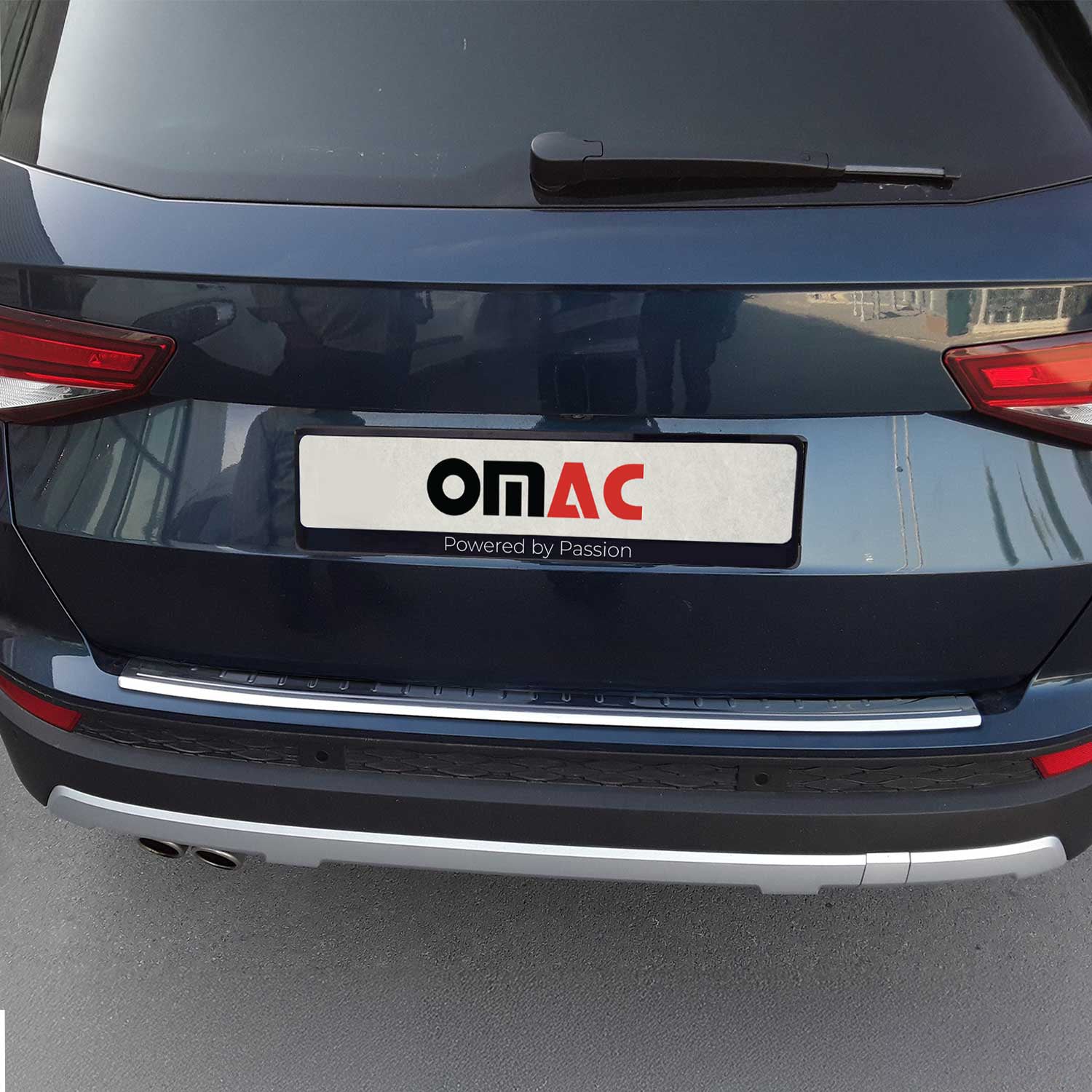 Ladekantenschutz Stoßstangenschutz für Cupra Ateca 2018-2021 Edelstahl Silber OMAC DE