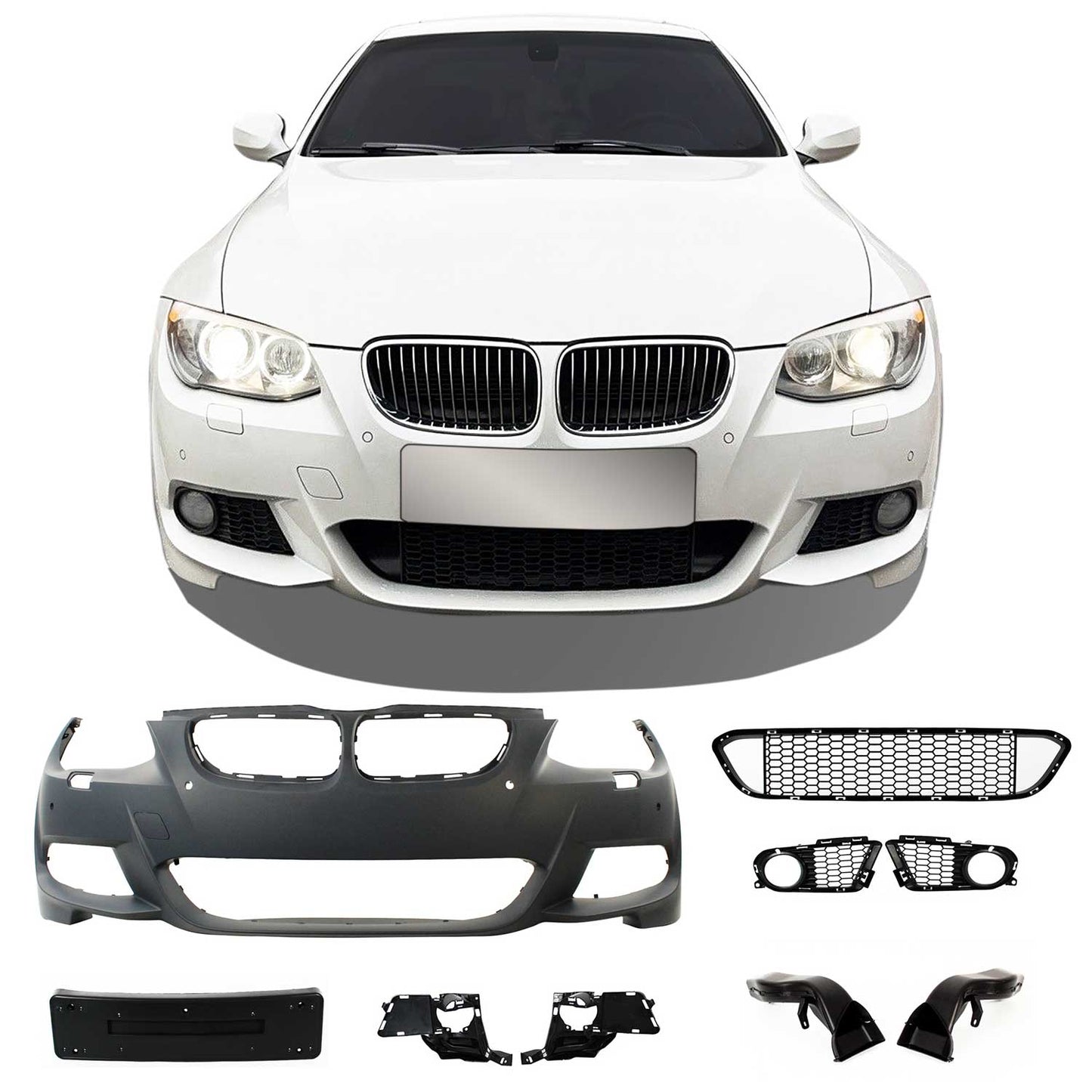 JOM Stoßstangen Kit & Seitenschweller für BMW E92/ E93 LCI 2010-2013 Schwarz OMAC DE