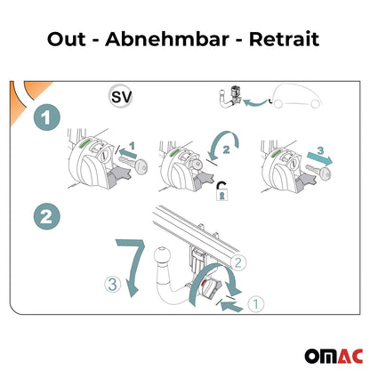 Aragon Anhängerkupplung E-Satz 7pin für Opel Astra H 2004-2010 ABE OMAC DE