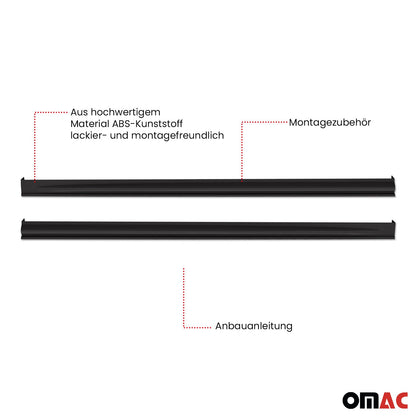 RDX Seitenschweller Kratzschutz für VW Transporter T5 2003-2015 L1 ABS OMAC DE