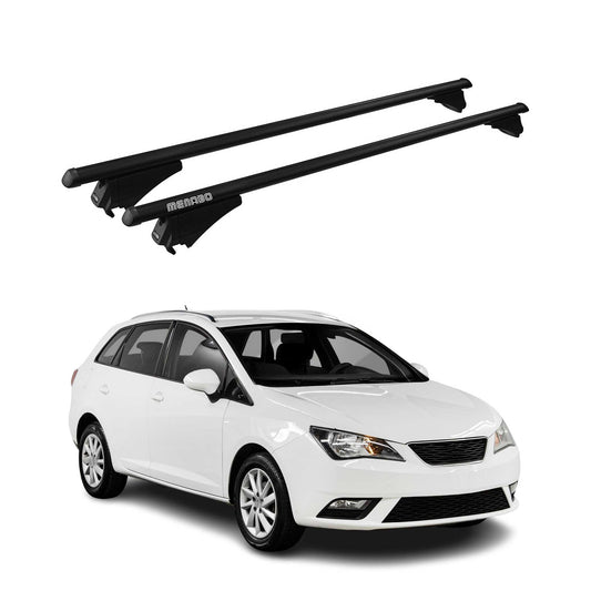 Menabo Dachträger für Seat Ibiza mk4 Sport Tourer 2010-2017 75kg Alu Schwarz 2x OMAC DE