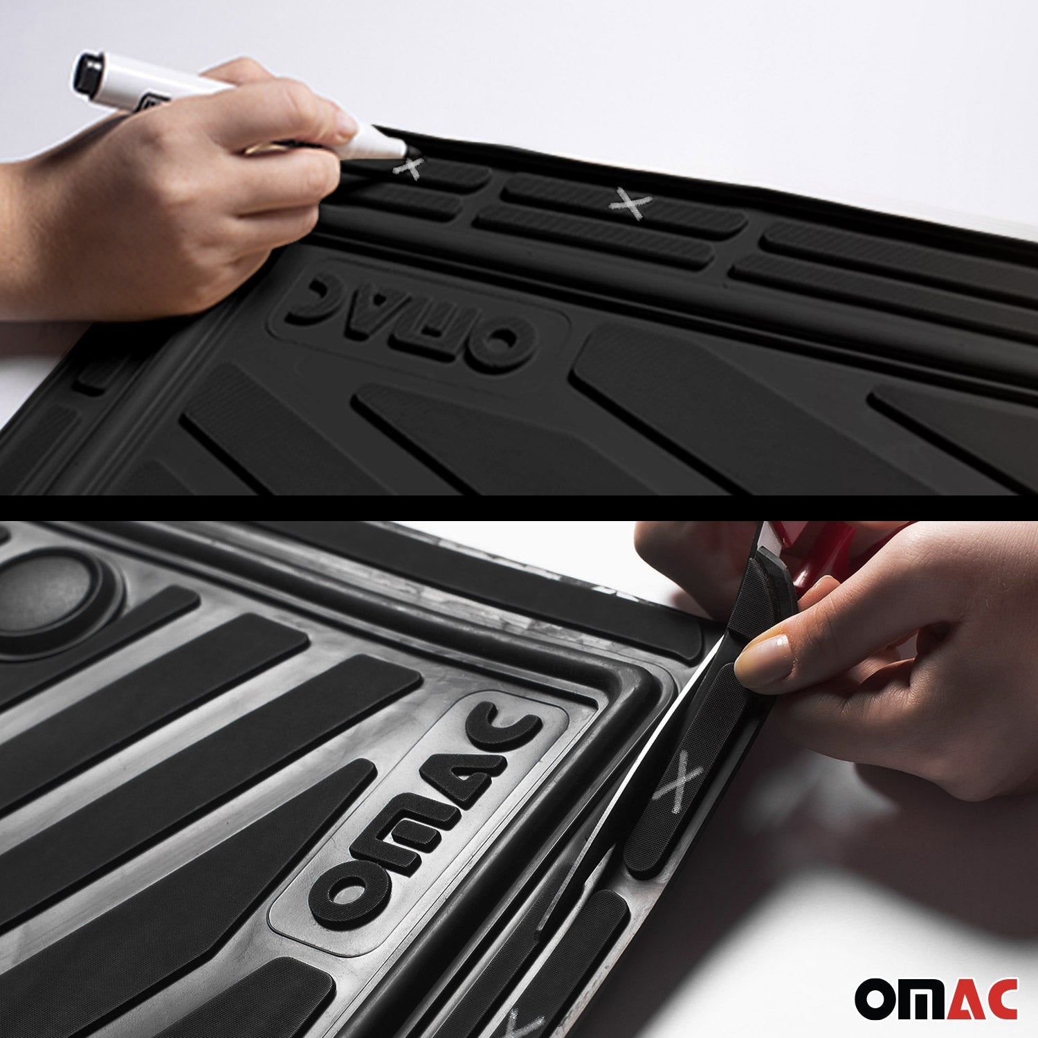 2024-2025 Dacia Bigster Fußmatten Gummimatte 3D Gummi TPE Matte Schwarz 4tlg OMAC DE